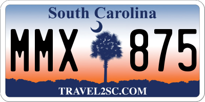 SC license plate MMX875