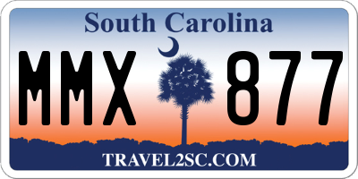 SC license plate MMX877