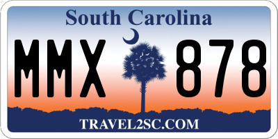 SC license plate MMX878