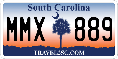 SC license plate MMX889