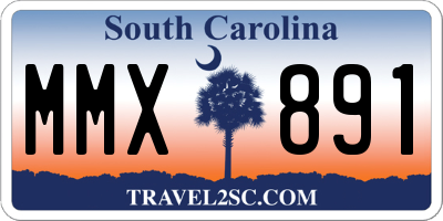 SC license plate MMX891