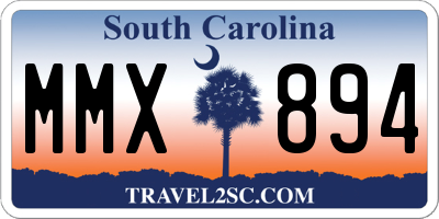 SC license plate MMX894