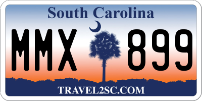 SC license plate MMX899