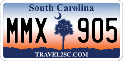 SC license plate MMX905
