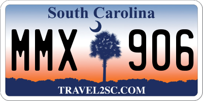 SC license plate MMX906