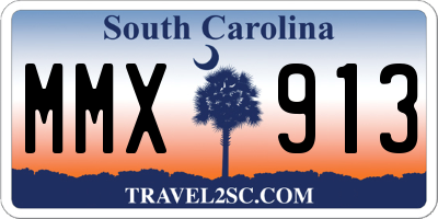 SC license plate MMX913
