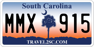 SC license plate MMX915
