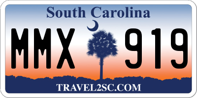SC license plate MMX919
