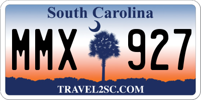 SC license plate MMX927