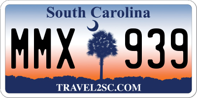 SC license plate MMX939