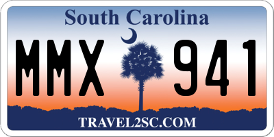 SC license plate MMX941