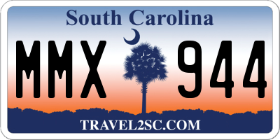 SC license plate MMX944