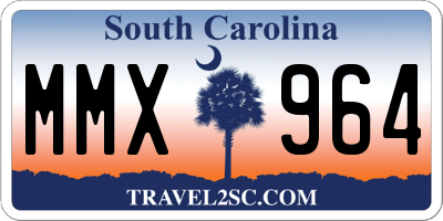 SC license plate MMX964