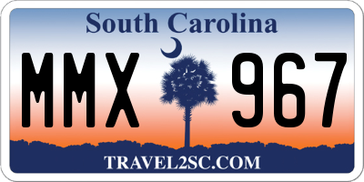 SC license plate MMX967