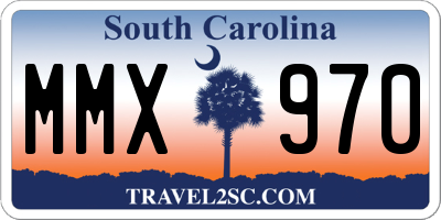 SC license plate MMX970