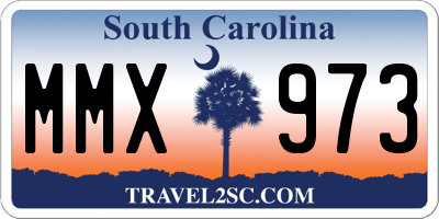 SC license plate MMX973