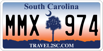 SC license plate MMX974