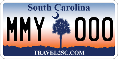 SC license plate MMY000