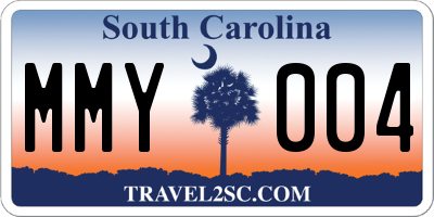 SC license plate MMY004
