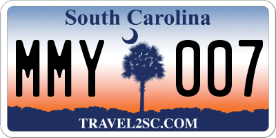 SC license plate MMY007