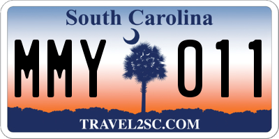 SC license plate MMY011