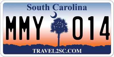 SC license plate MMY014