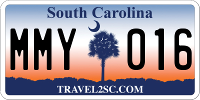 SC license plate MMY016