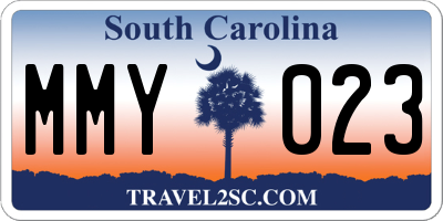 SC license plate MMY023