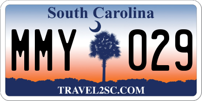 SC license plate MMY029