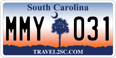 SC license plate MMY031