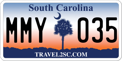 SC license plate MMY035