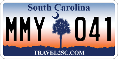 SC license plate MMY041