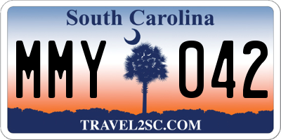 SC license plate MMY042