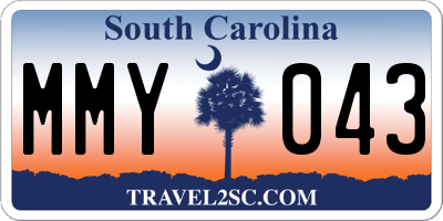 SC license plate MMY043