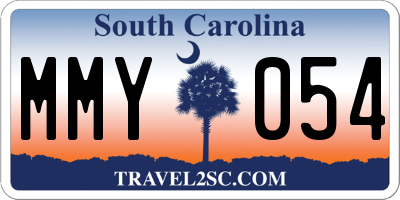 SC license plate MMY054