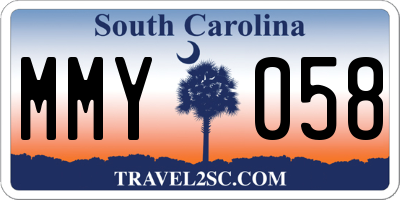 SC license plate MMY058