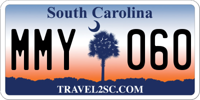 SC license plate MMY060