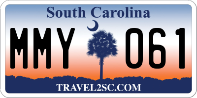 SC license plate MMY061