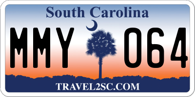 SC license plate MMY064