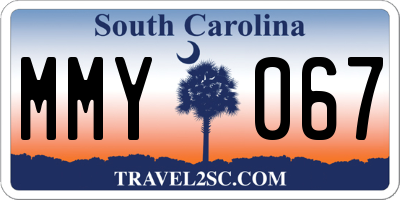 SC license plate MMY067