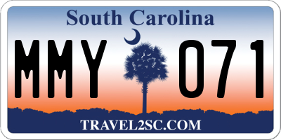 SC license plate MMY071