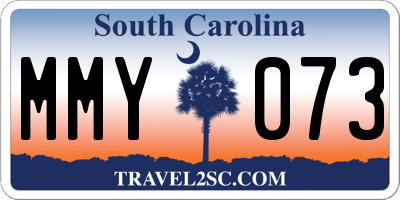 SC license plate MMY073