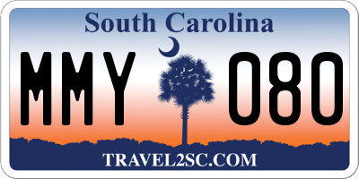 SC license plate MMY080