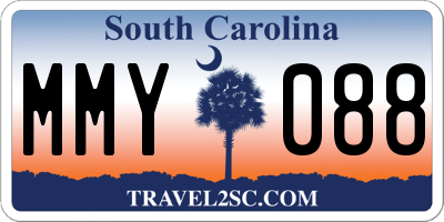 SC license plate MMY088