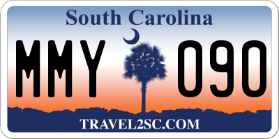 SC license plate MMY090