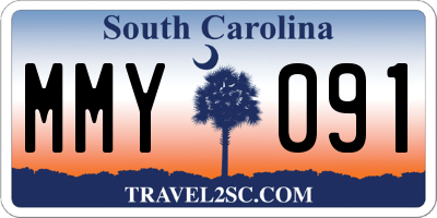 SC license plate MMY091