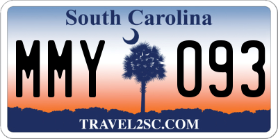 SC license plate MMY093