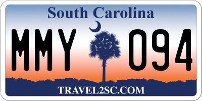 SC license plate MMY094