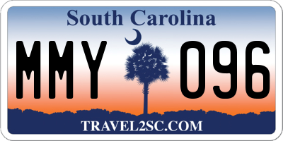 SC license plate MMY096