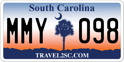 SC license plate MMY098